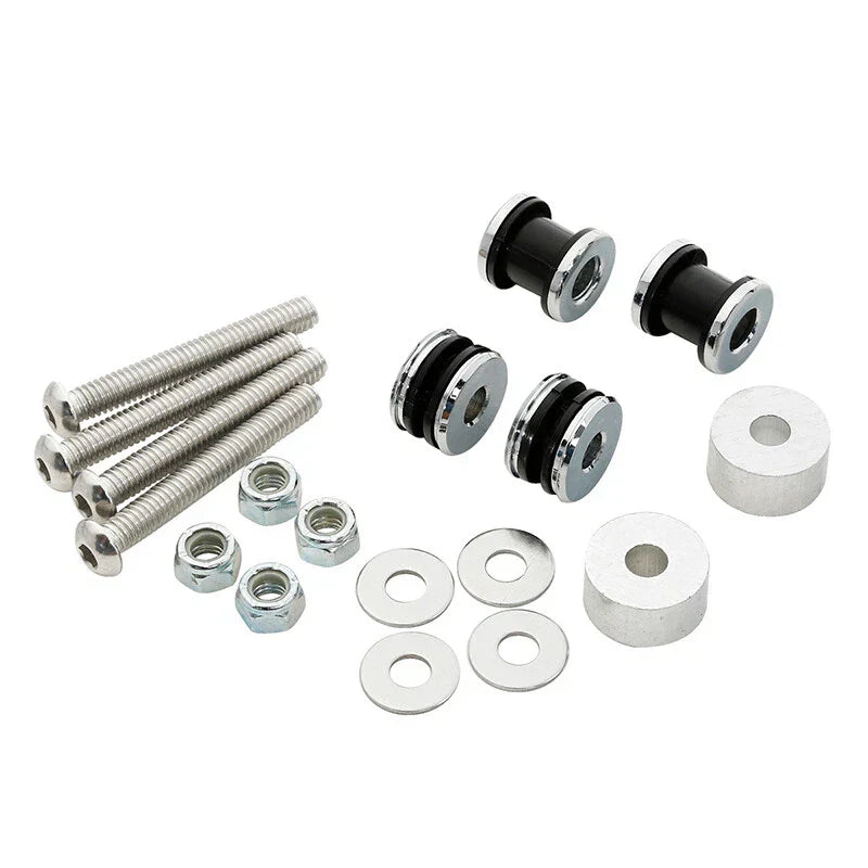Black Trunk Mount Rack Docking Hardware for Harley Fatboy (2008-2017)