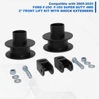 2.5" Front Lift Kit Leveling Spacer + Shock Extensions for F250 F350 SD (2005–2023)