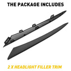2X Headlight Filler Trim Molding Lower Left & Right for Honda Civic 2022–2024 PY