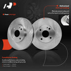 Set of 2 Front Disc Brake Rotors & Ceramic Pads for Ford Escort (1991–2002)