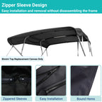 4 Bow 10 ft Bimini Top Replacement Fabric for Pontoon (1" & 1.25" Tubes)