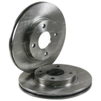 Front Disc Brake Rotors & Pads Set for Ford Fiesta WP WQ (2004 - 2008)