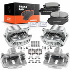 Set of 12 Brake Pads and Calipers for Mazda CX-7 (2007–2012)