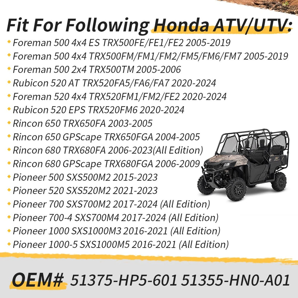 2 Upper or Lower Ball Joints for Honda Pioneer 700 1000 Foreman 500 (2014–2023) 51355-HN0-A01
