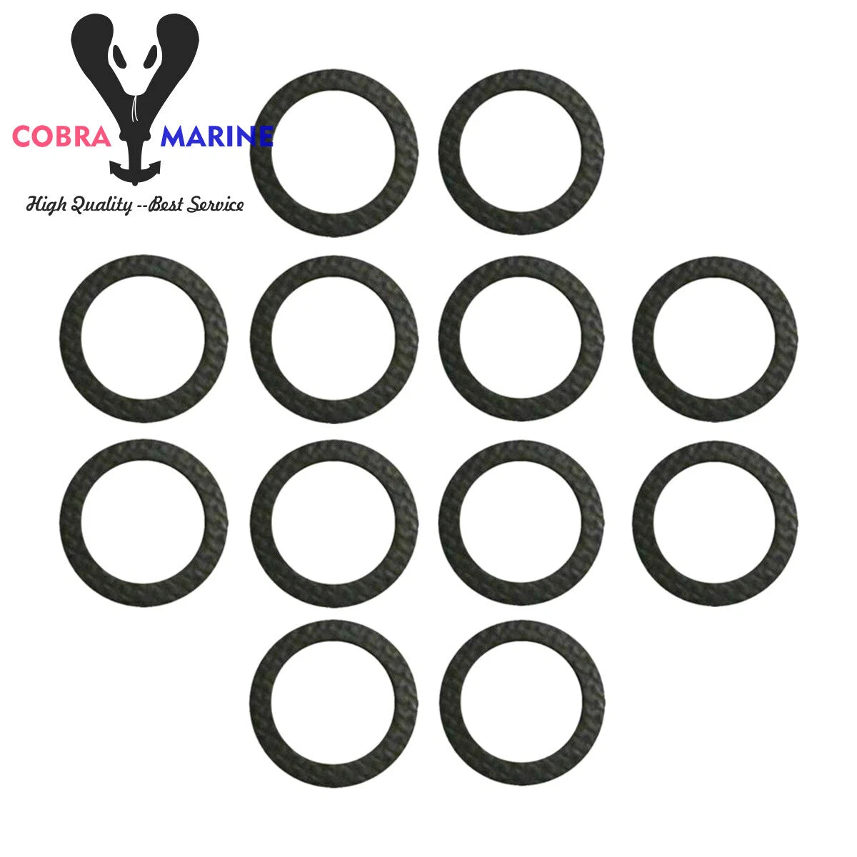 12pc Lower Gearcase Drain Gasket for Mercury MerCruiser (Replaces 12-19183, 18-2945)