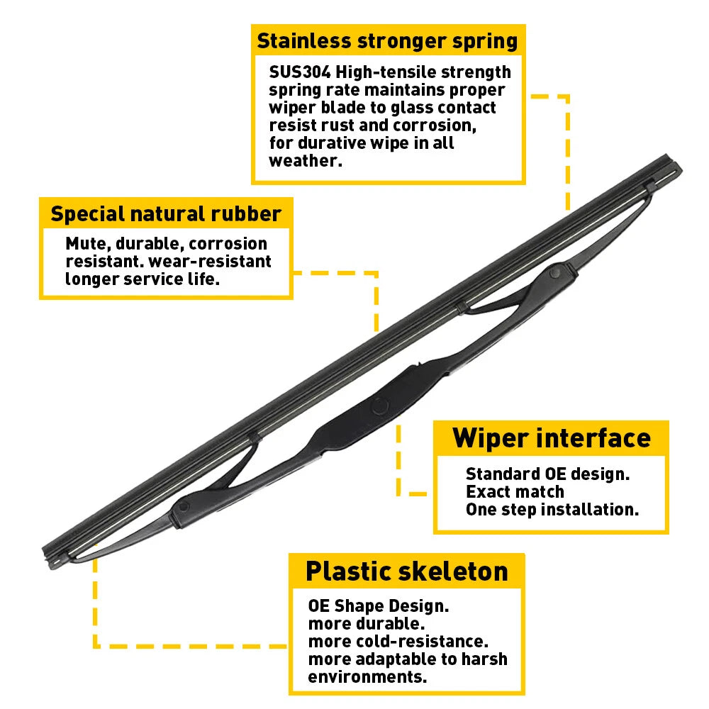 Wiper Arm with Blade for GMC Terrain Chevrolet Equinox (2010–2017)