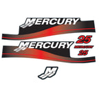 Set of 2 Decals for Mercury Outboard 25hp (808499A00)