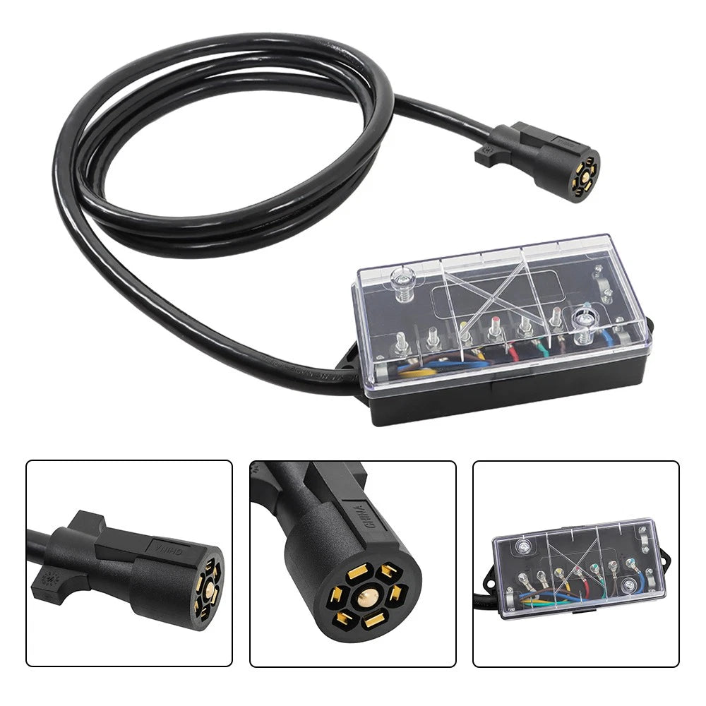 7 Way Trailer Cable with 7 Pin Plug for RV Trailer (8FT)