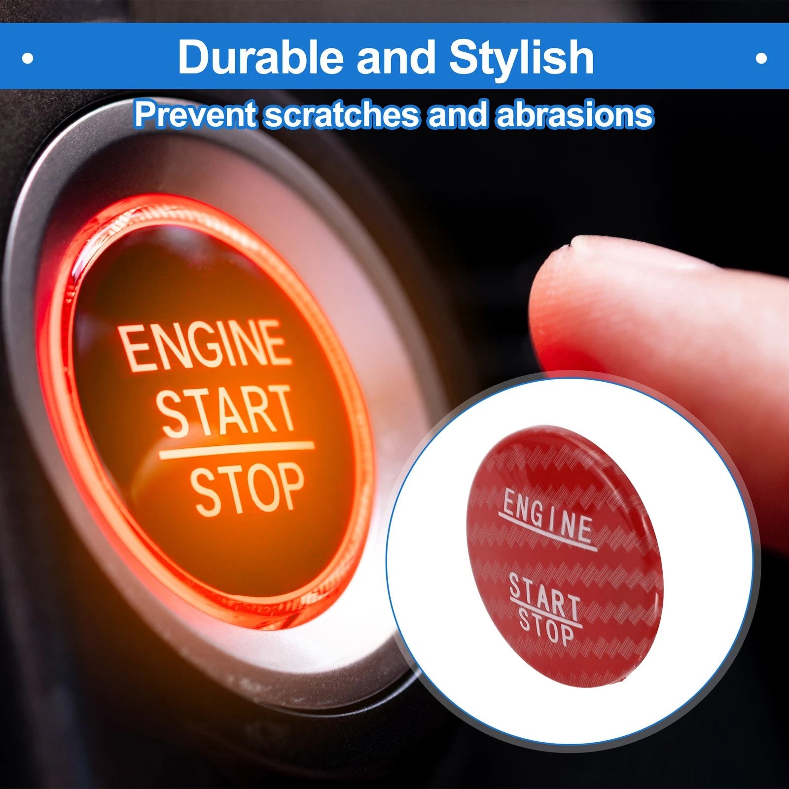 Push Start Button Cover for Mercedes Benz W176 (2013–2019) Red