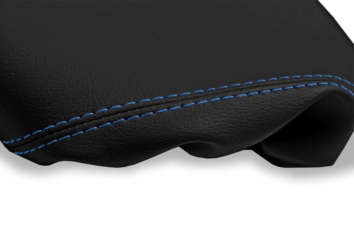 Console Lid Armrest Cover for Cadillac CTS (2008–2014) Blue Stitch