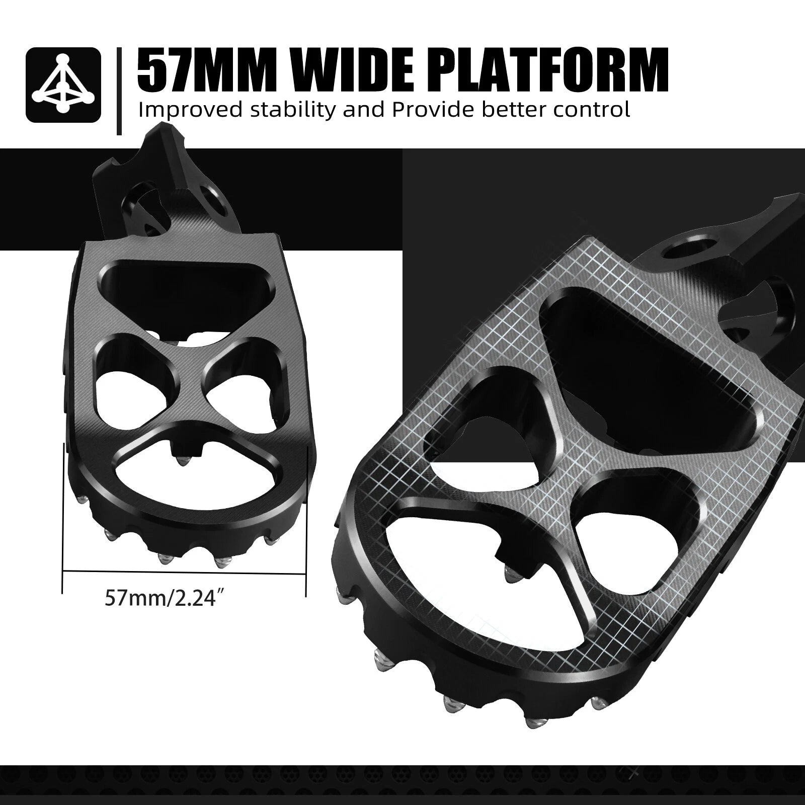 Billet Foot Pegs for Honda CRF450R CRF450X (2002–2020)