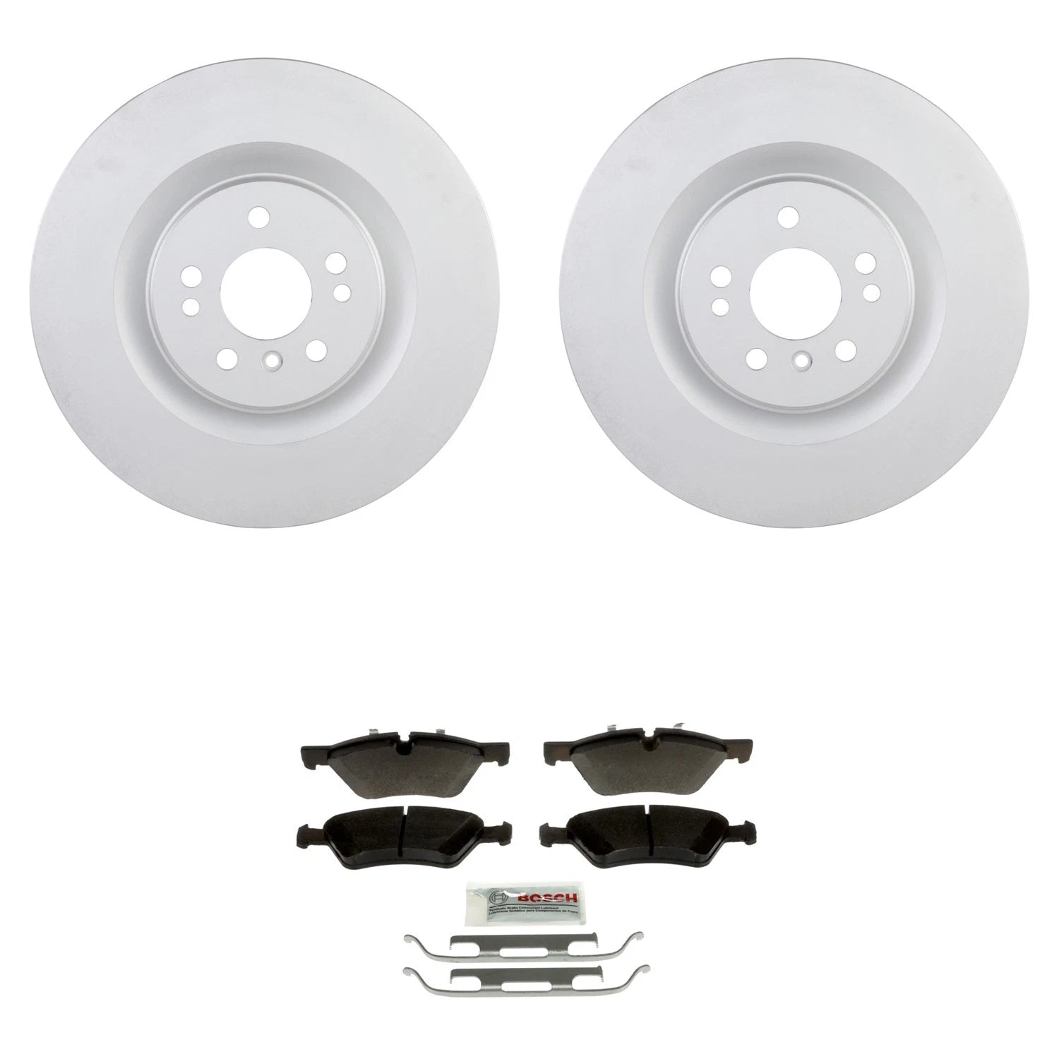 Bosch Front Quietcast Rotors & Semi-Met Disc Brake Pad Kit for X164 GL320 GL350 (2007–2012)