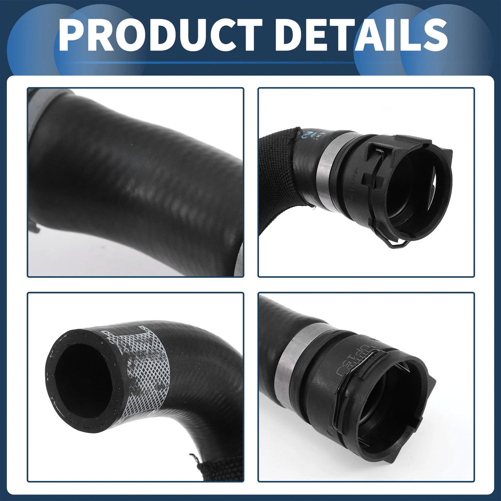 Radiator Hose for Audi Q7 (2016–2021) No. 4M0122055BS Black 1 Pc