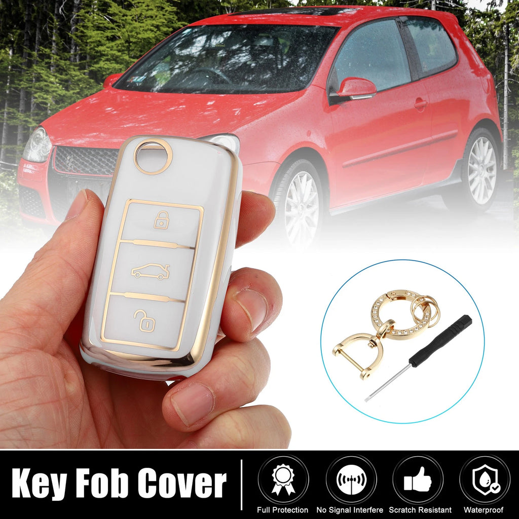 3 Button Remote Control Key Fob Case for Volkswagen Jetta Eos (2006–2014)
