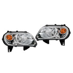 Set of 2 Headlights for Chevy HHR (2006-2011) Halogen Chrome Housing Clear
