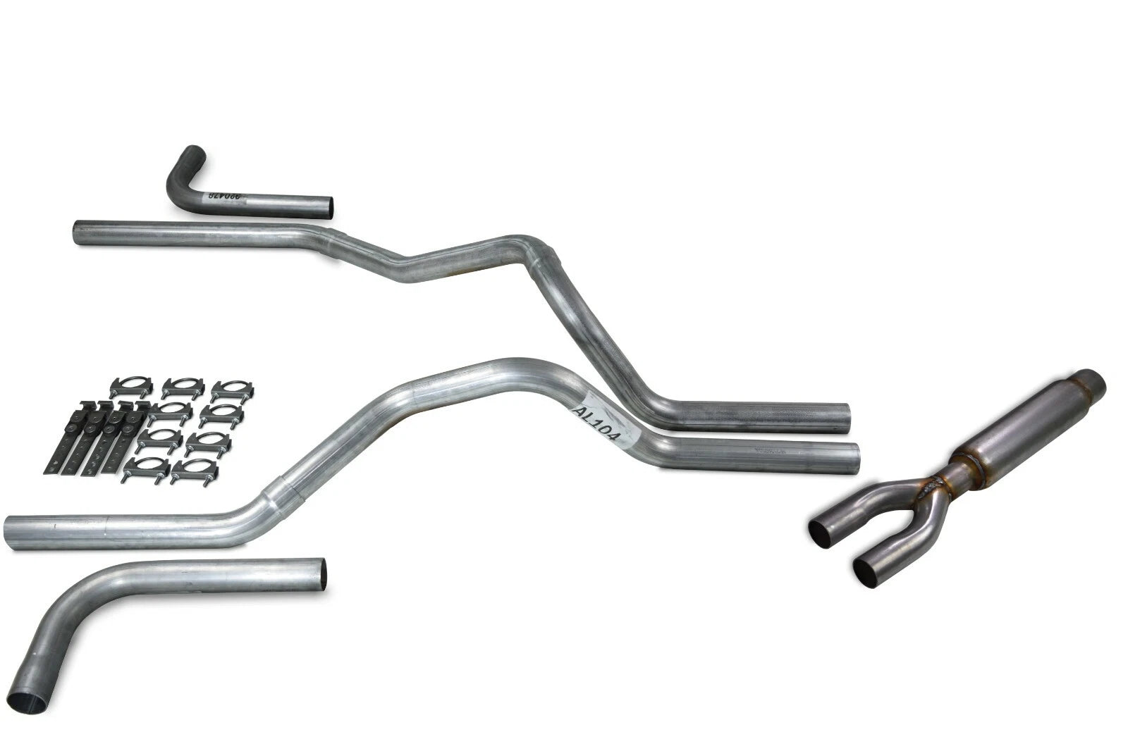 Dual Exhaust Kit for Ford F-150 (1987–1997) 2.5" Glasspack Side Exit