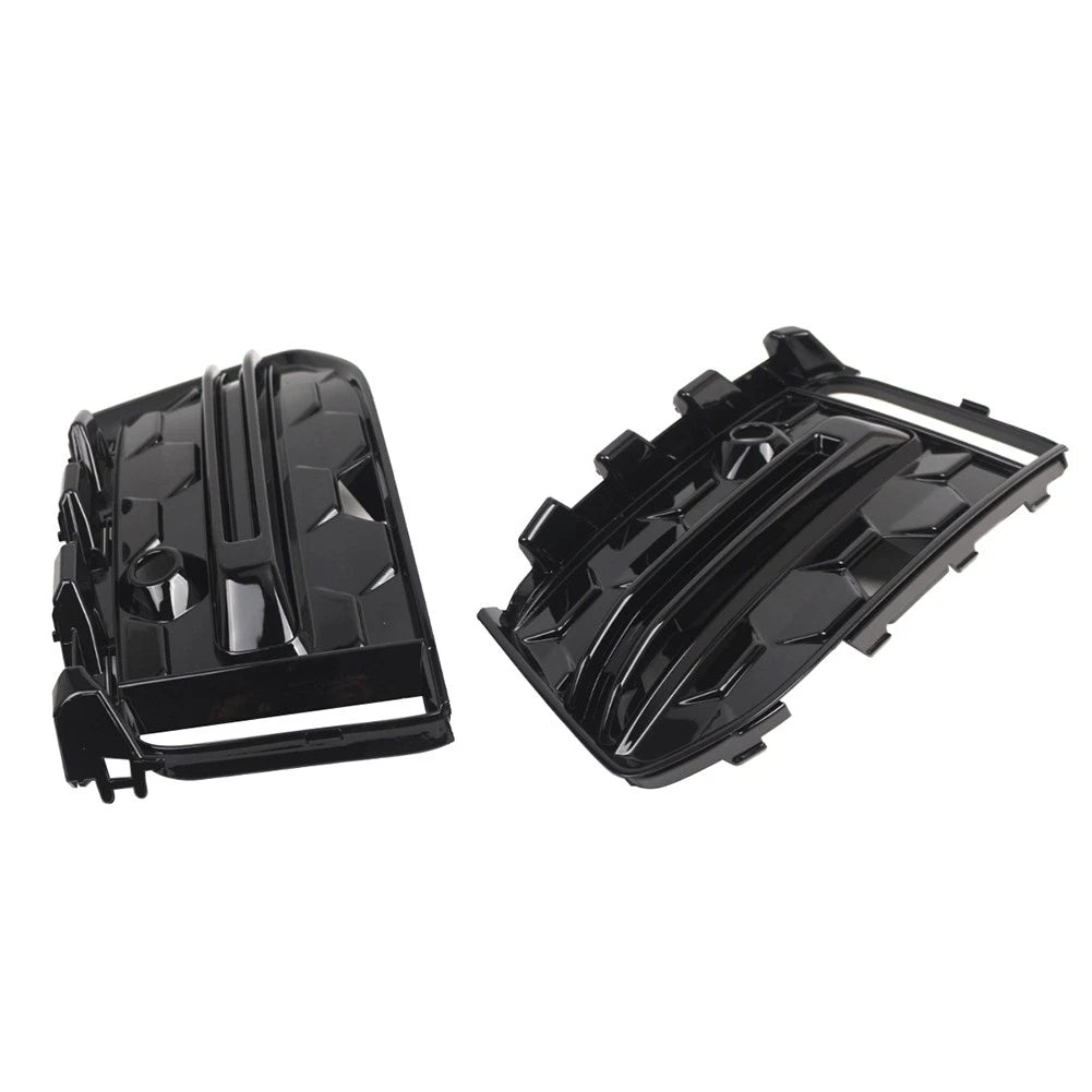 2X Front Lower Fog Light Frame Cover Glossy Black for Audi A6 C8 S6 (2023–2025)