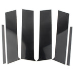 Set of 6 Pillar Posts Door Trim for Mitsubishi Lancer Sedan (2008–2017) Black