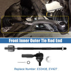 Set of 4 Tie Rod End Links No. ES3438 for Nissan Altima 