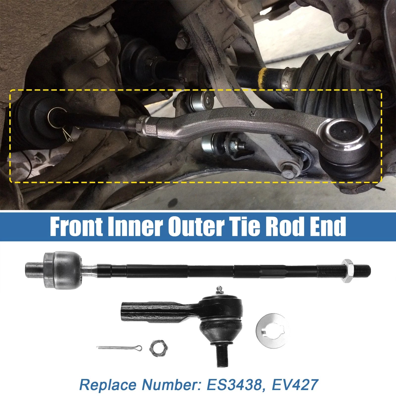 Set of 4 Tie Rod End Links No. ES3438 for Nissan Altima 