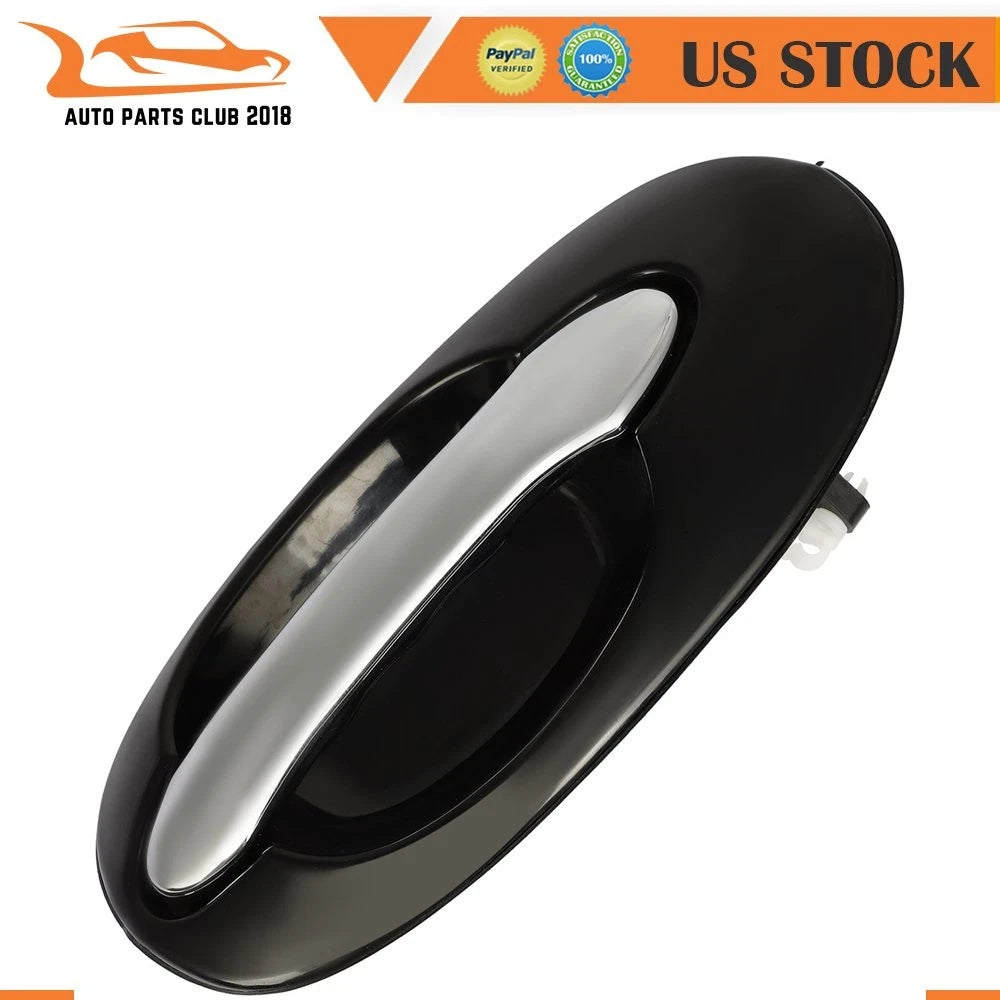 2Pcs Rear Exterior Door Handles for Kia Sedona (2002–2005) Chrome/Black