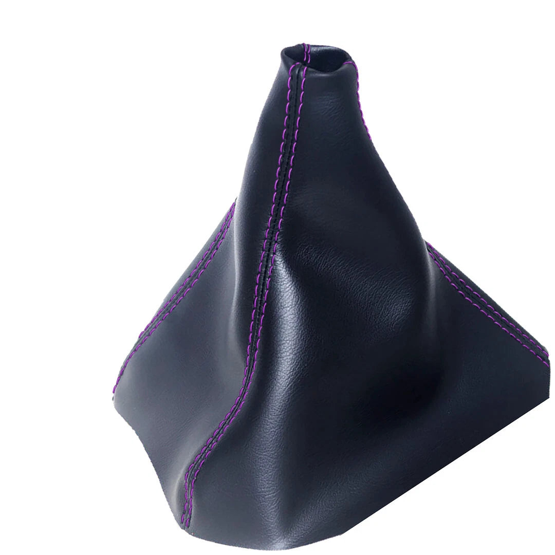 Manual Shift Boot for Hummer H3 (2005–2010) Purple Stitch Leather Synthetic