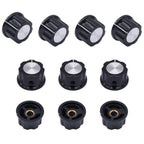 Set of 10 Black A03 Potentiometer Knobs for Electronics