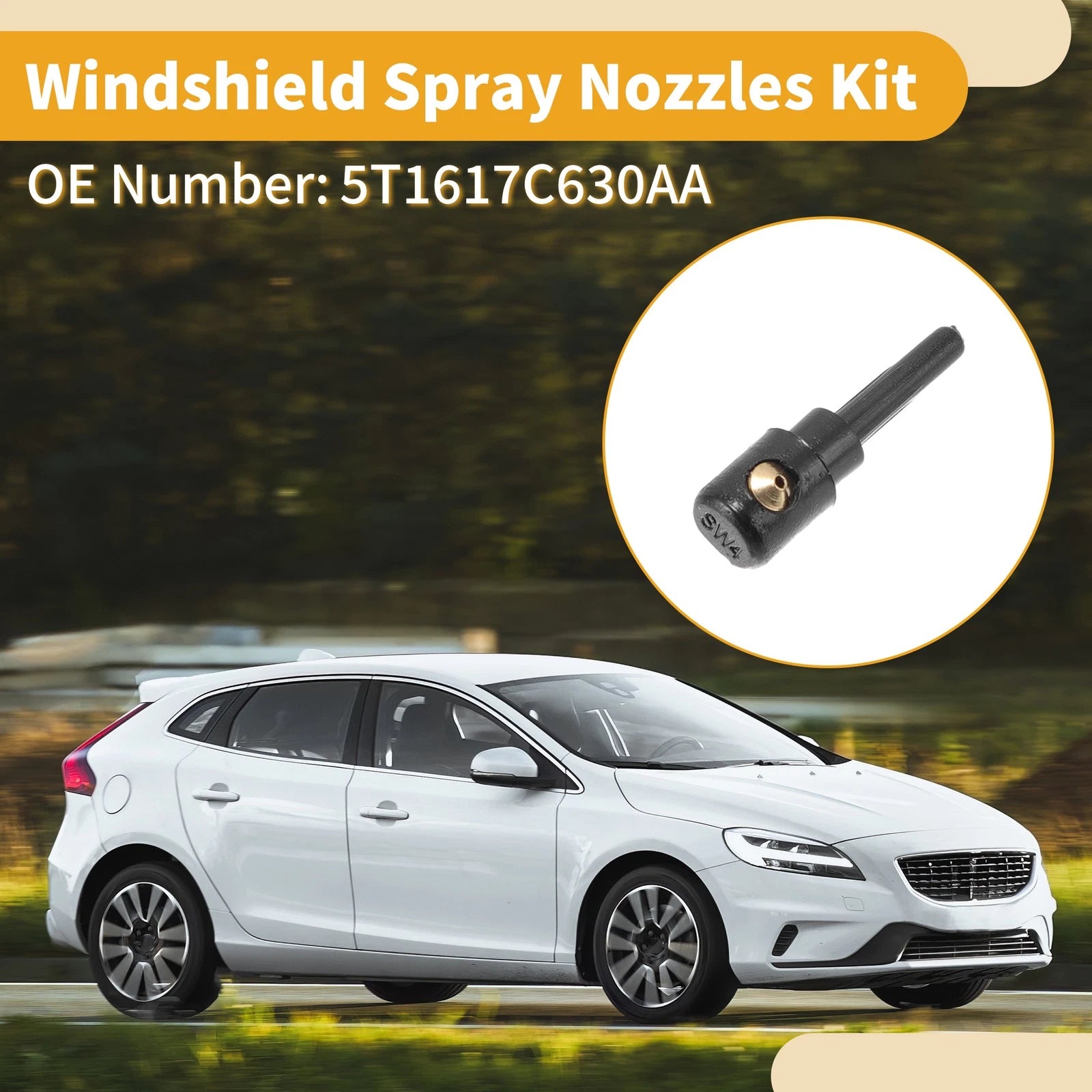 Windshield Washer Nozzle Kit for Ford Transit Connect (2002–2013) No.5T1617C630AA