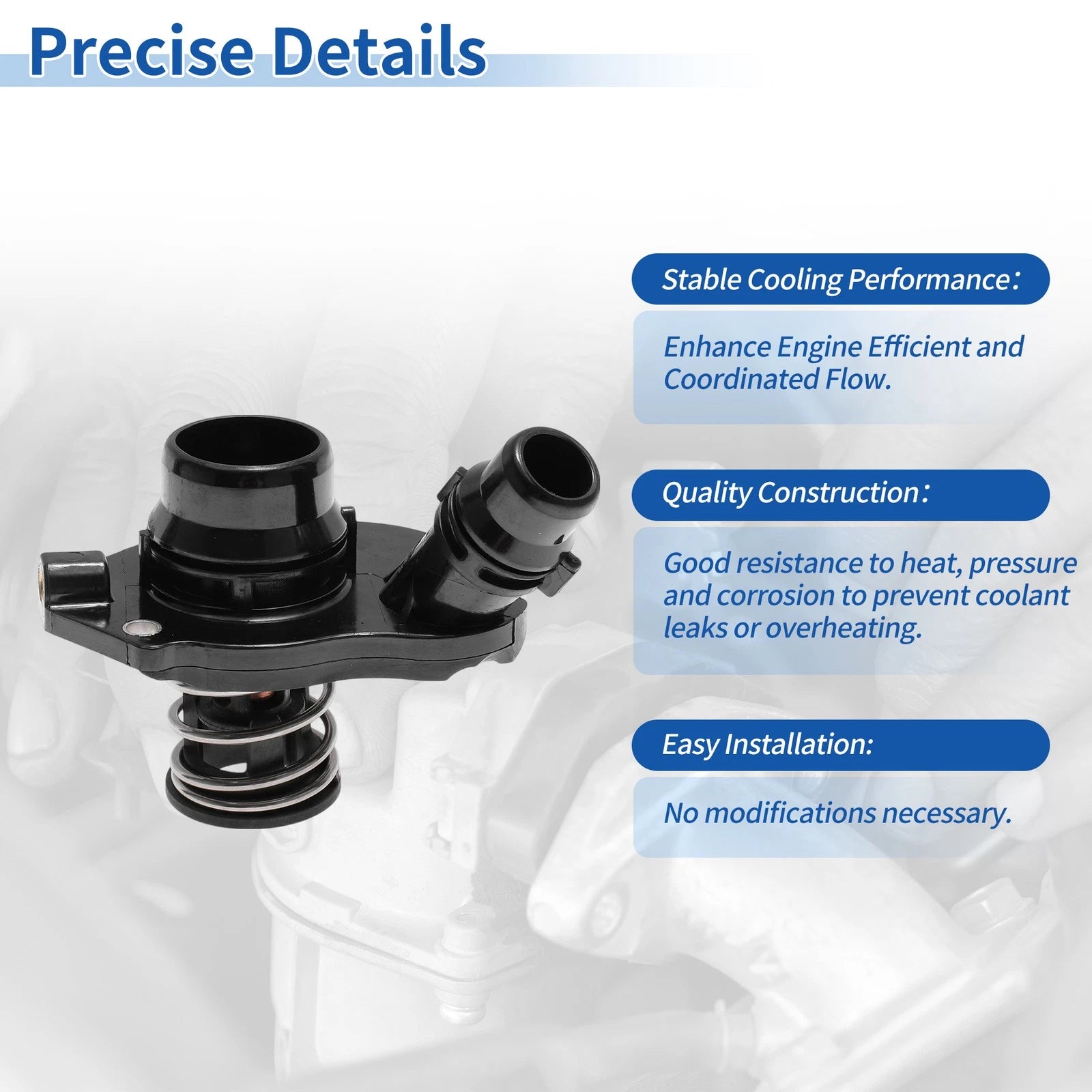 Engine Coolant Thermostat Housing Assembly No. 11518516203 for BMW 328D (2014–2018)