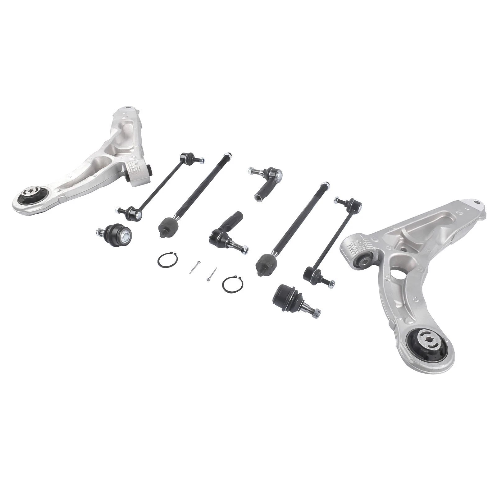 Set of 10 Front Lower Control Arms Sway Bars Tie Rods for Jeep Cherokee (2014-2018)