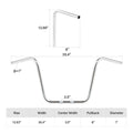 14" Ape Hanger Handlebar for Harley Sportster XL, FLST, FXST, Dyna, Softail (1991–2023)