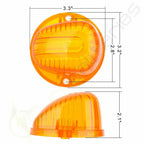 5X Yellow Cab Roof Marker Light Cover + Base for Chevrolet GMC (1973–1991)