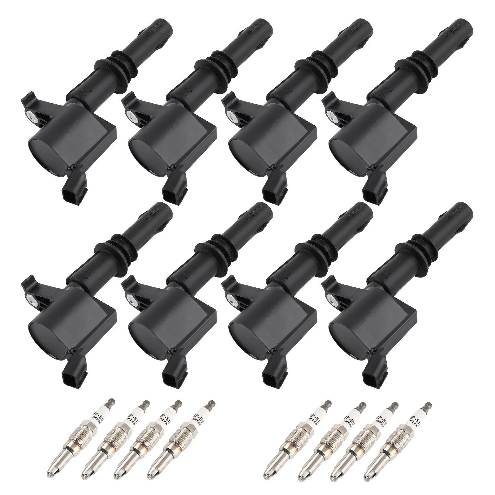 8pcs Ignition Coil & Spark Plug for Lincoln Navigator V8 5.4L (2005–2008) FD508 PZH14F