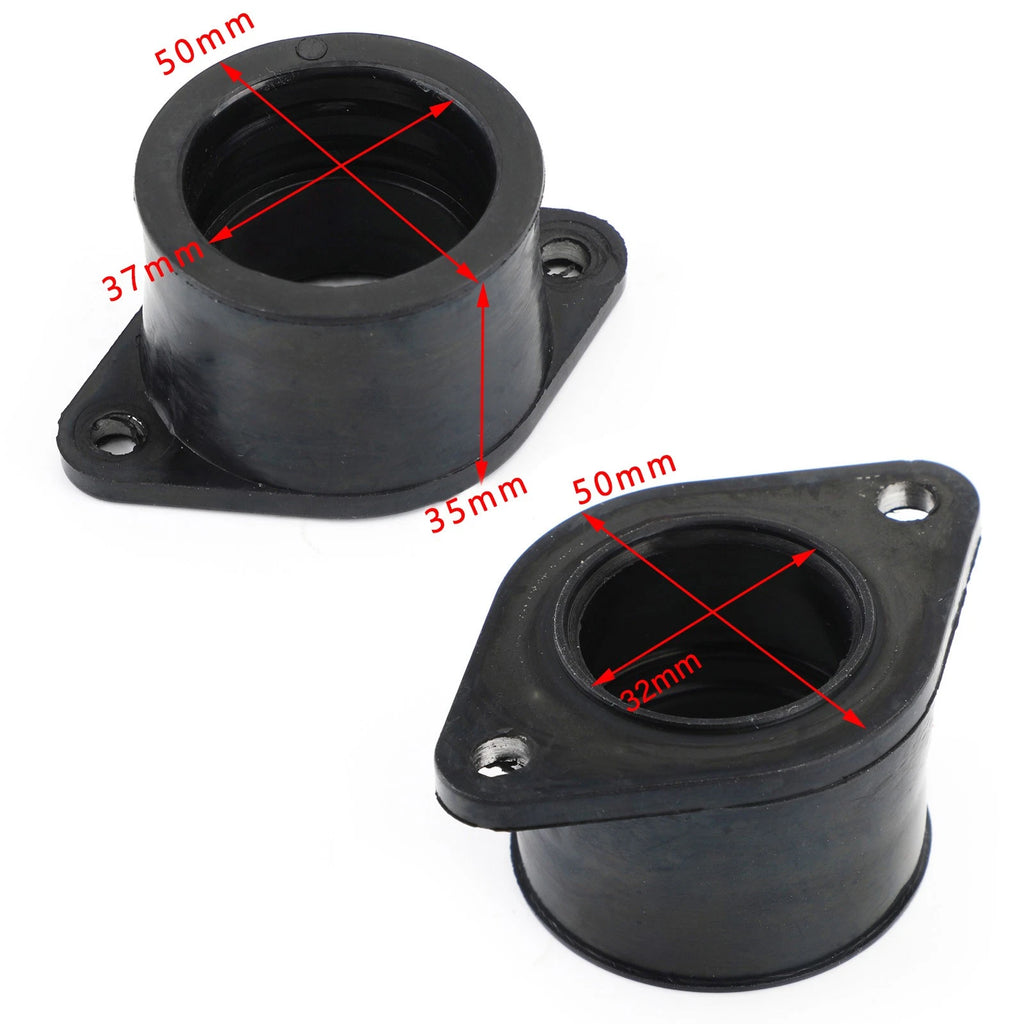 2 Pcs Intake Boot Manifold Carb Insulator for Kawasaki KZ400 (1974–1976)