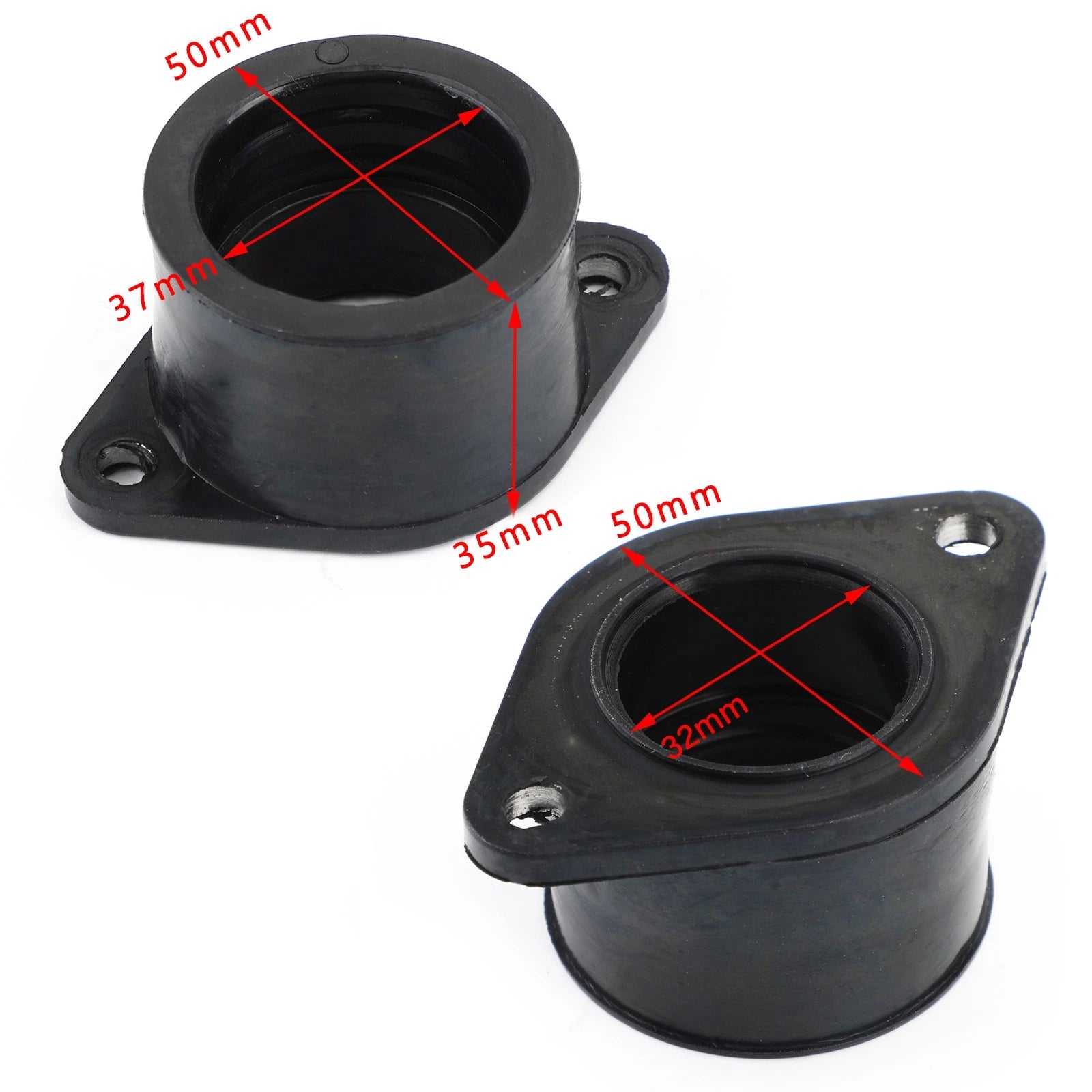 2 Pcs Intake Boot Manifold Carb Insulator for Kawasaki KZ400 (1974–1976)