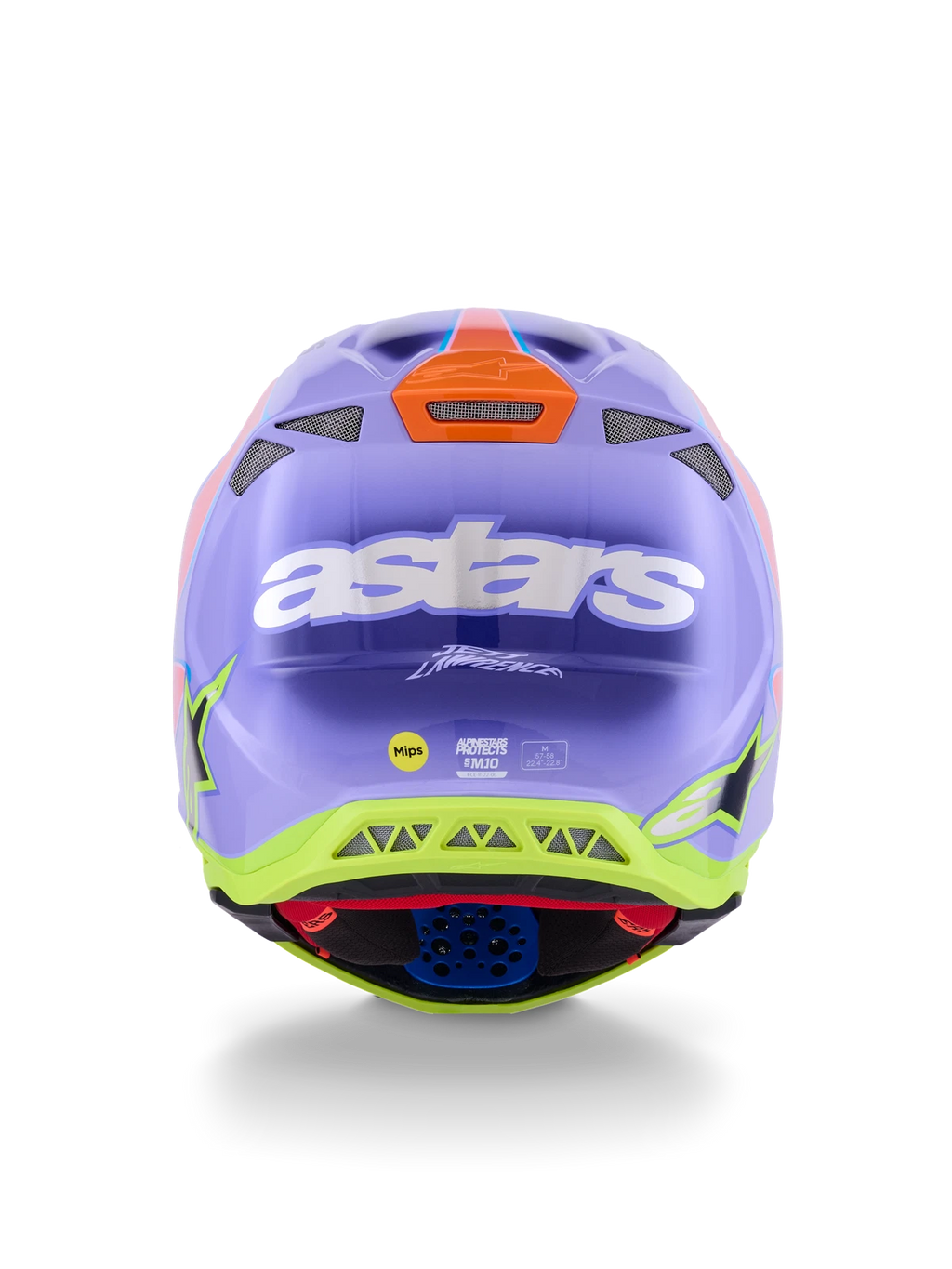 Alpinestars S-M10 Off-Road Helmet for Jett Lawrence (Small, Purple Pink Fluo Yellow)