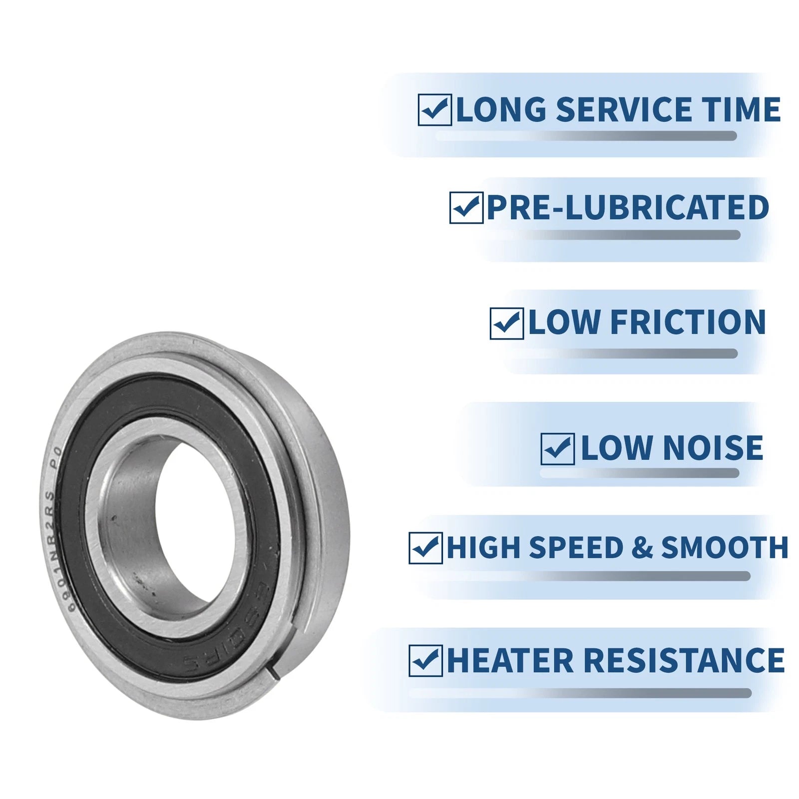 Deep Groove Ball Bearings 6901NR2RS for Scooter Skateboard (12x24x6mm)
