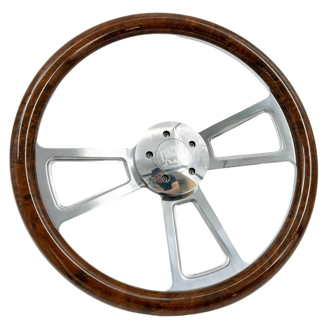 Steering Wheel Wrap Polished 5 Hole for Peterbilt Kenworth (2010–2024)