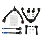8pc Front Upper Control Arms Tie Rod Kit for GMC Chevy Sierra Silverado 1500 (2007–2018)