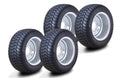 Set of 4 Libra Golf Cart Tire Assembly 205/50-10 w/4x4" PCD ET-15.5 Silver Wheel