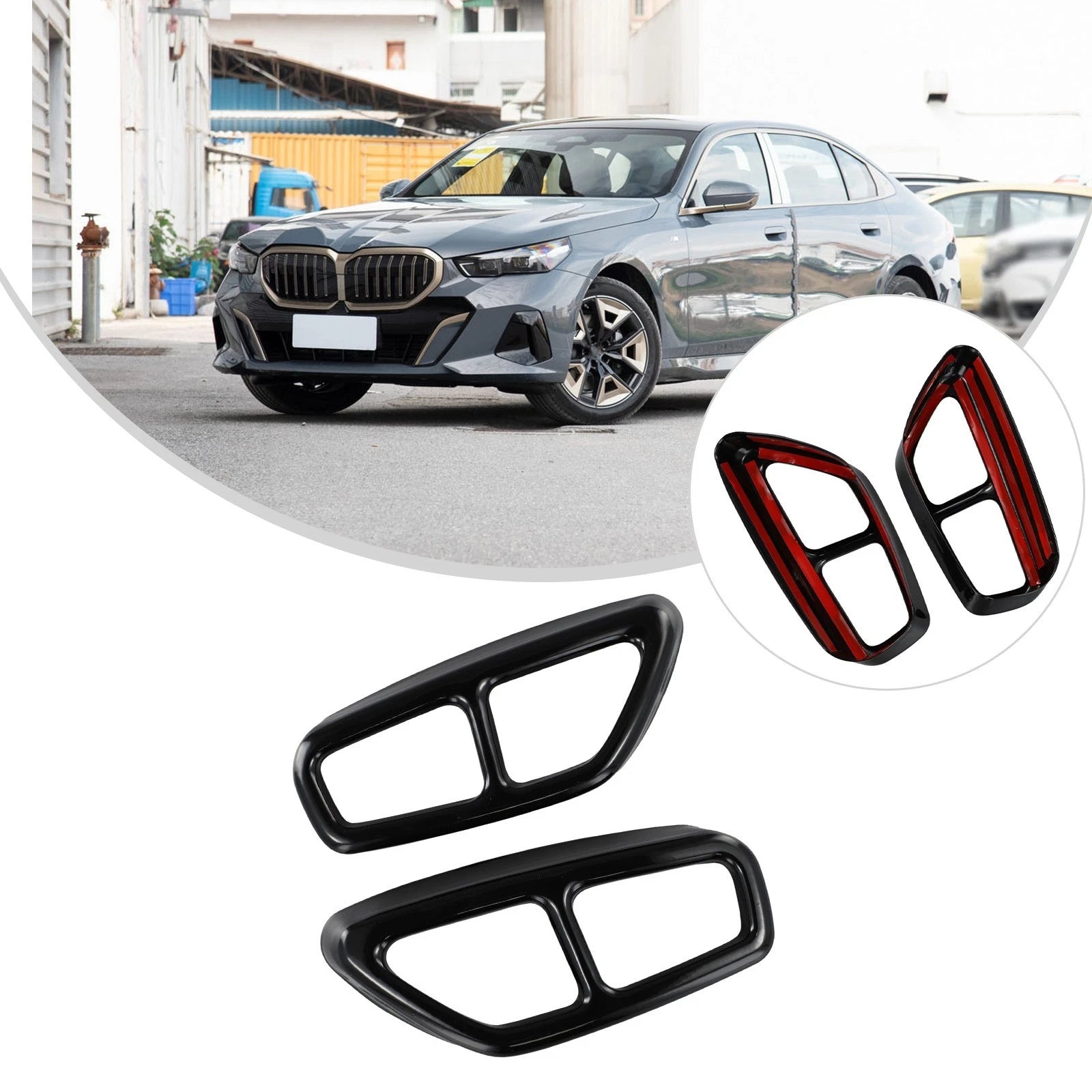 Exhaust Muffler Pipe Tailpipe Cover Trim for BMW 5 Series G30 G31 (2018–2022)