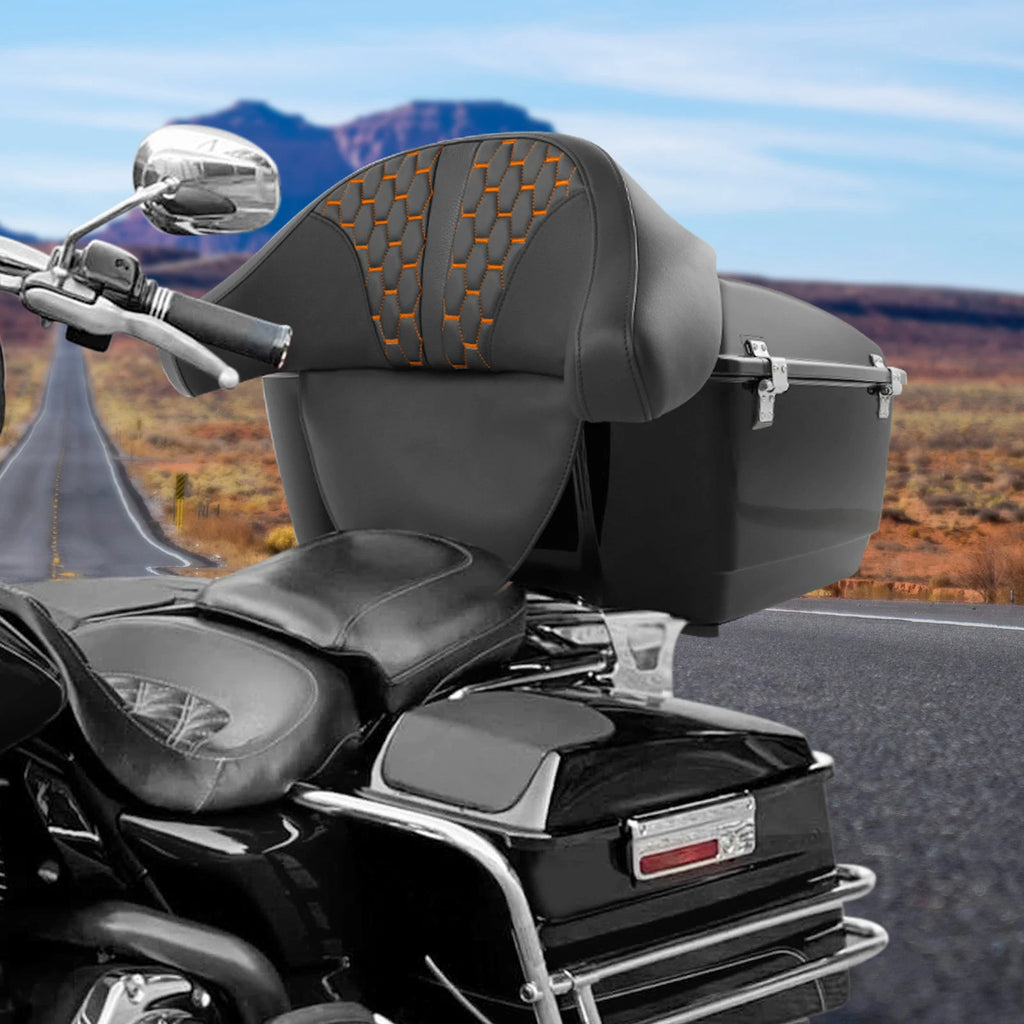Chopped Trunk Backrest Pad for Harley Touring Road King (1997–2013)