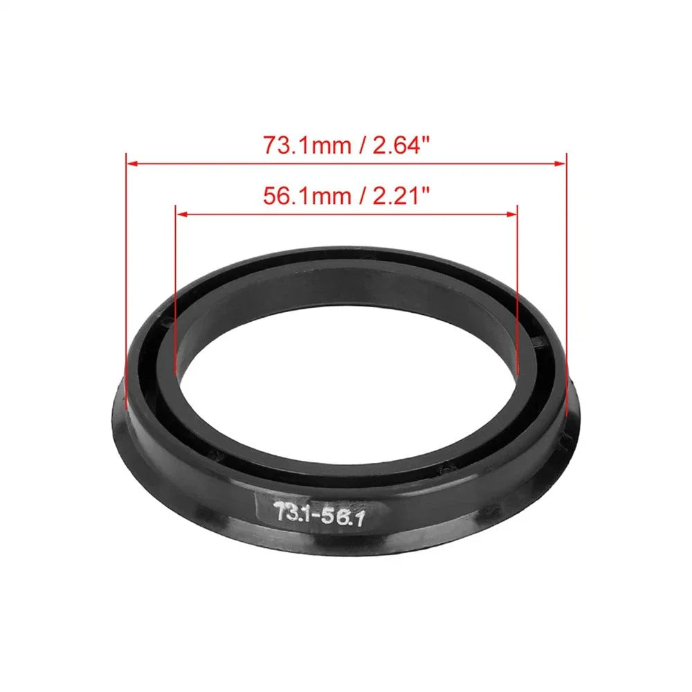 4x Plastic 73.1mm to 56.1mm Hub Centric Rings for Car Wheel Spacer