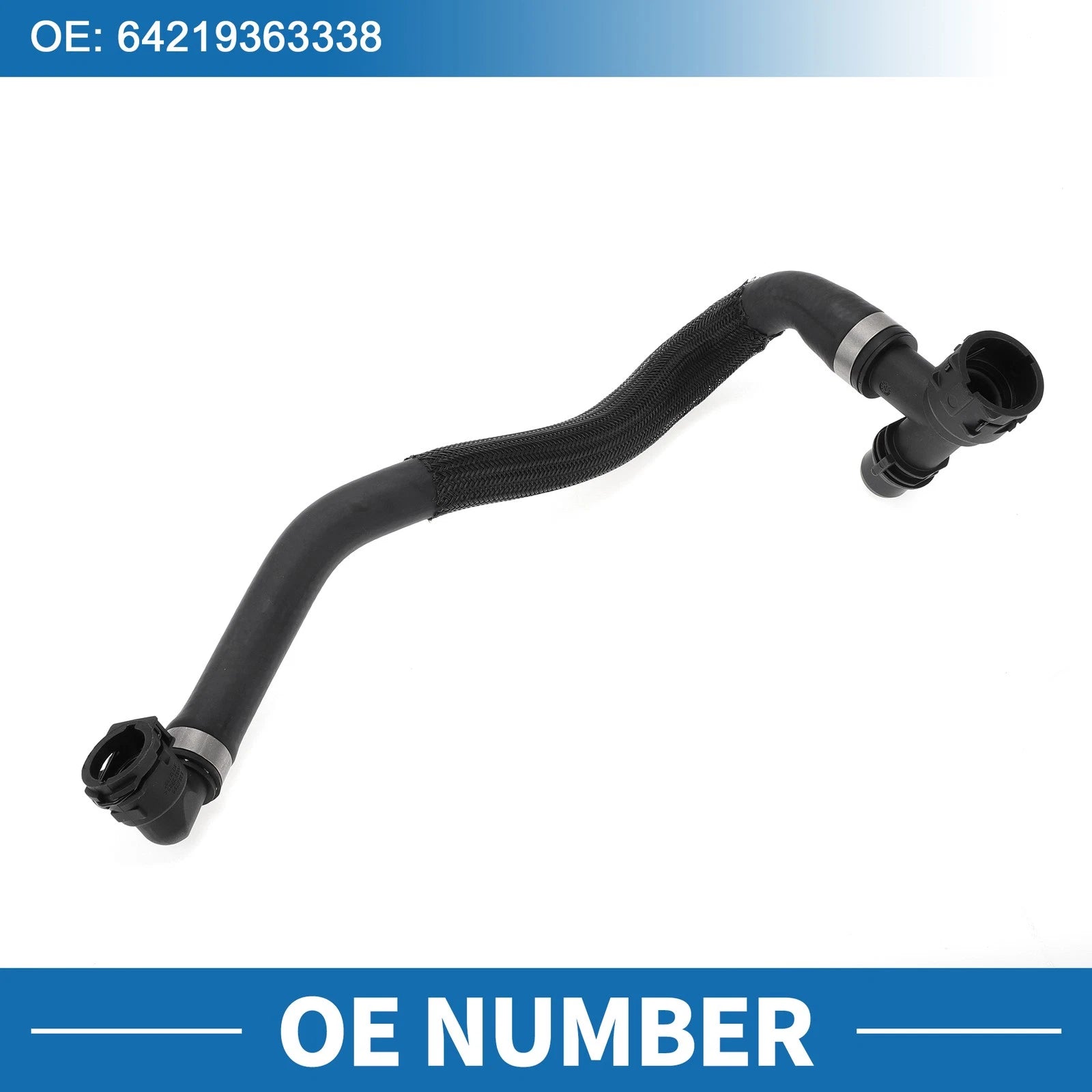 Engine Radiator Hose No. 64219363338 for BMW 230i (2017–2020) Rubber Black