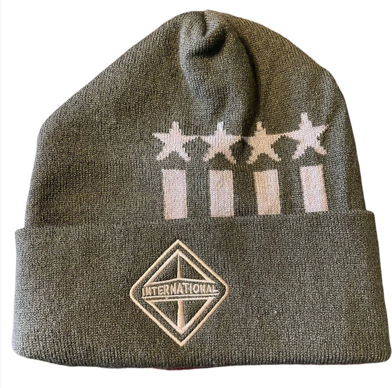 Stocking Cap for International Trucks (Army Green Stars & Strips)