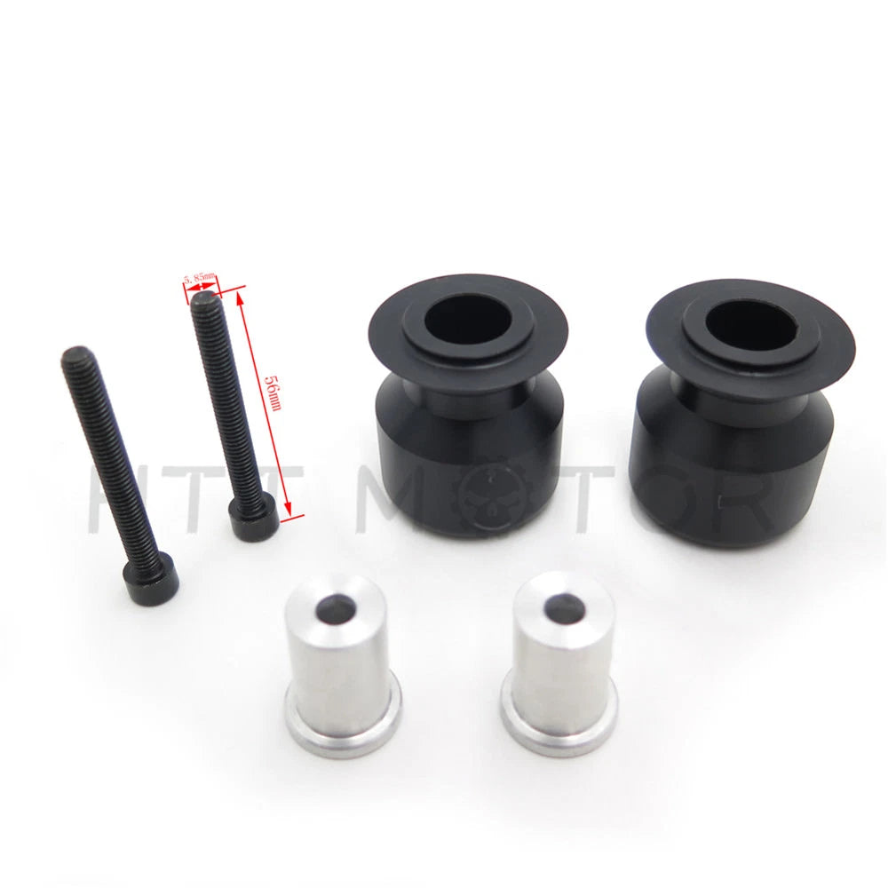 Black Swingarm Spools 6mm for Yamaha FZ-1 FZ6 FZ8 FZS1000 FZS600 R1