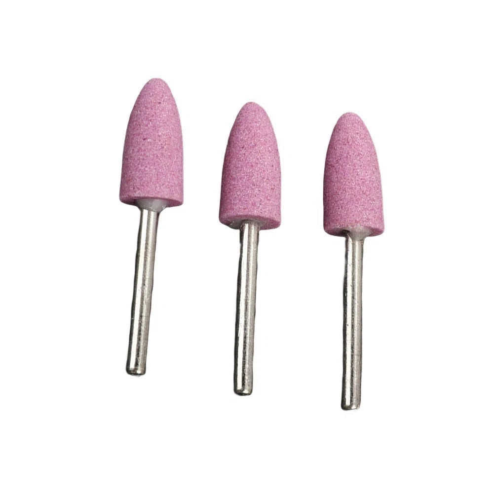 3pcs Rotary Mounted Abrasive Stones for Jewelry Nail Polishing