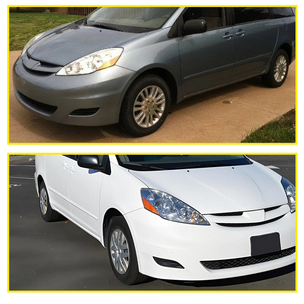 Set of 2 Front Bumper Fog Light Covers for Toyota Sienna (2006–2009)