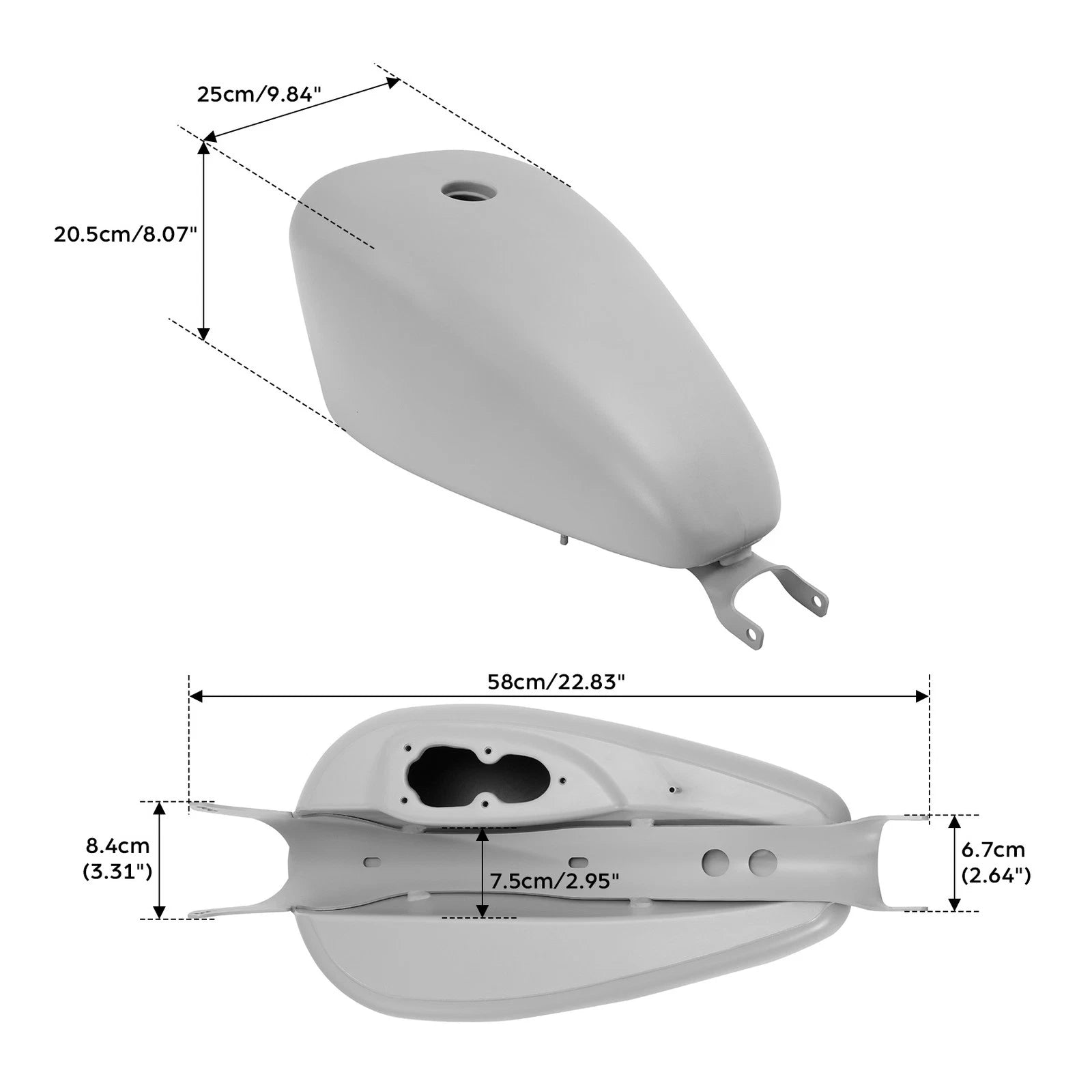 3.7 Gallon Gas Fuel Tank for Harley Davidson Sportster XL (2007–2022)