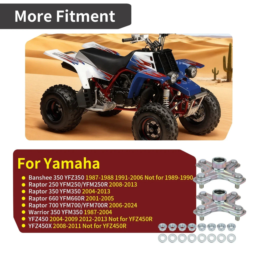 2 x Rear Wheel Hub for Yamaha YFZ450 / YFZ450X (2004–2013)